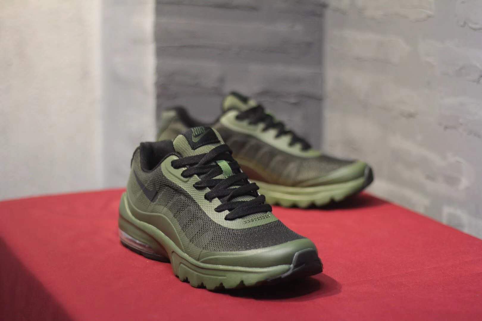 Nike Air Max Invigor Print 95 Army Green Black Shoes